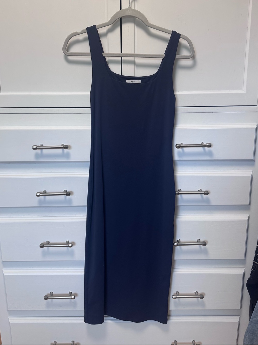 Babaton Square Neck Contour Midi Dress